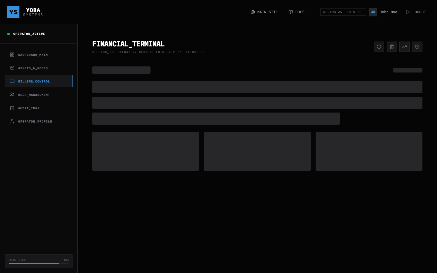 A representative dashboard tab destination after navigating from the shell.
